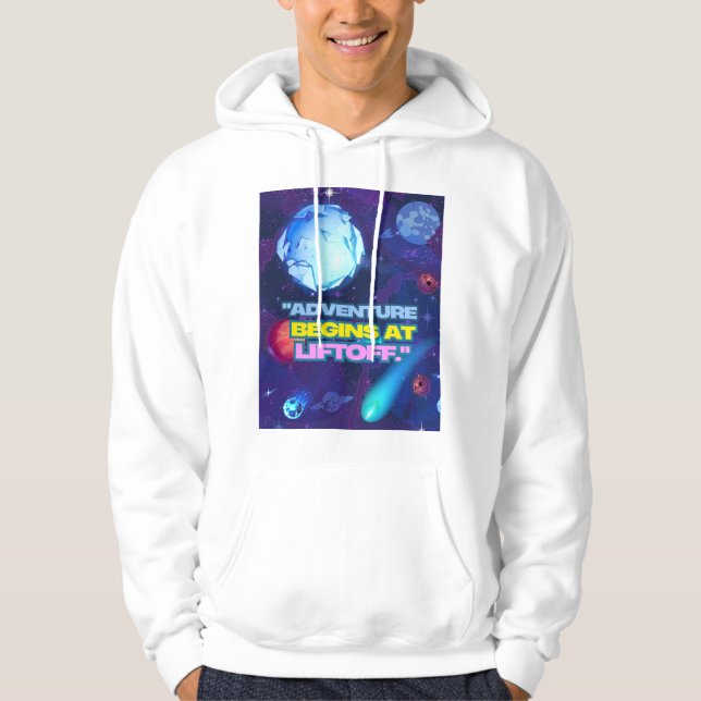 Abenteuer beginnt bei einem isolierten Schuster Hoodie (Vorderseite)