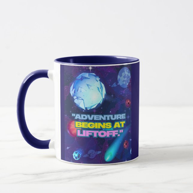 Abenteuer beginnt bei einem isolierten Schuster Tasse (Links)