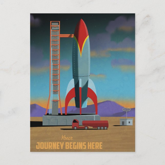 Abenteuer beginnt hier postkarte (Vorderseite)