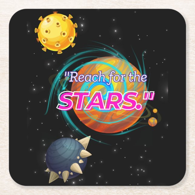 Abenteuer beginnt in Lifoff Rechteckiger Pappuntersetzer (Vorderseite)