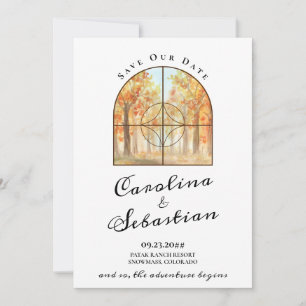 Abenteuer Beginnt Rocky Mountain Ziel Hochzeit Save The Date