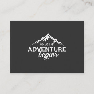 Abenteuer beginnt visitenkarte