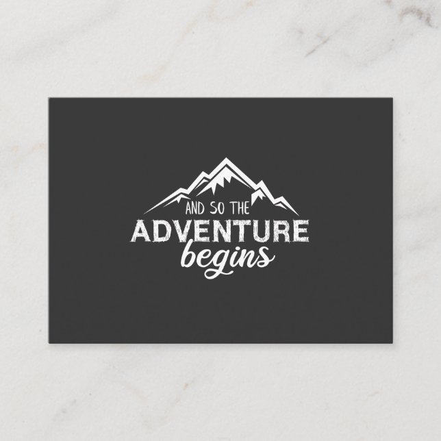 Abenteuer beginnt visitenkarte (Vorderseite)