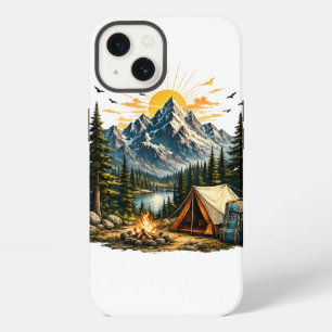 Abenteuer Bergcamping Sonnenuntergang Natur  iPhone Hülle
