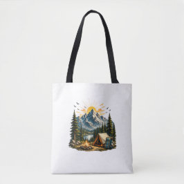 Abenteuer Bergcamping Sonnenuntergang Natur Tasche