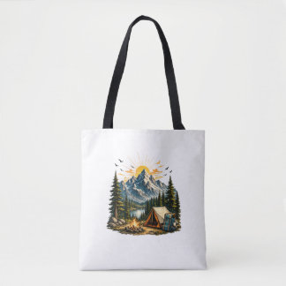 Abenteuer Bergcamping Sonnenuntergang Natur Tasche
