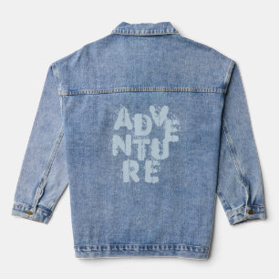 Abenteuer Beschriftung Jeansjacke