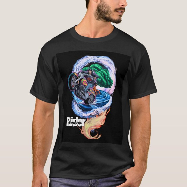 Abenteuer Bike Rider T-Shirt (Vorderseite)