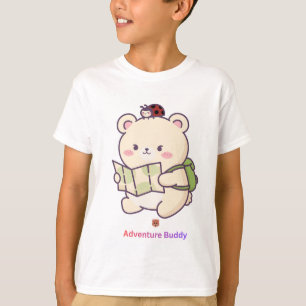 Abenteuer-Buddy Süßer Bär Kawaii Reisender Entdeck T-Shirt
