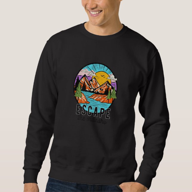 Abenteuer-Camping entfliehen Sweatshirt (Vorderseite)