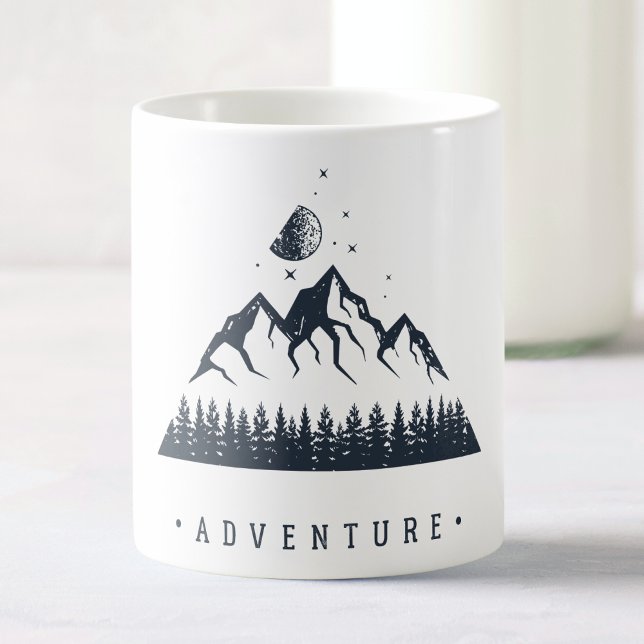 Abenteuer der modernen geometrischen Natur Kaffeetasse (Von Creator hochgeladen)