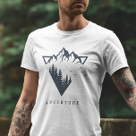 Abenteuer der modernen geometrischen Natur T-Shirt<br><div class="desc">Coole Hipster geometrische Naturgrafik mit einem Berg und Wald mit dreieckigen Formen.</div>