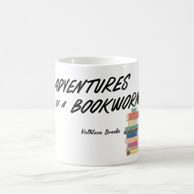 Abenteuer eines Buchwurms Kaffeetasse (Mittel)
