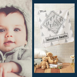 Abenteuer erwartet das Baby-Blanket des Jungen Babydecke