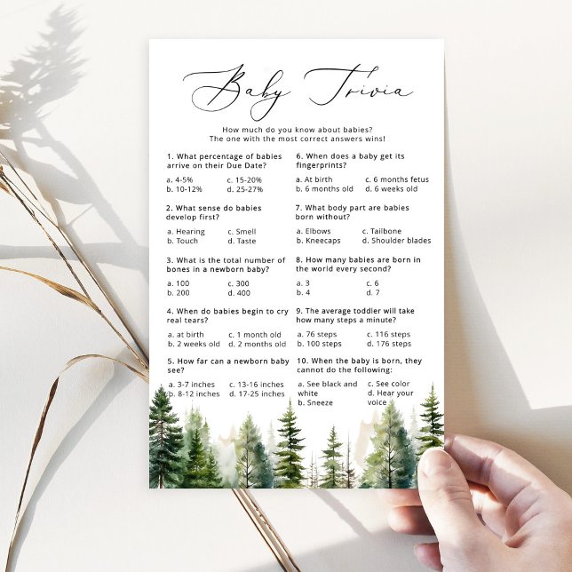 Abenteuer erwartet das Baby-Trivialspiel "Wald" (Von Creator hochgeladen)