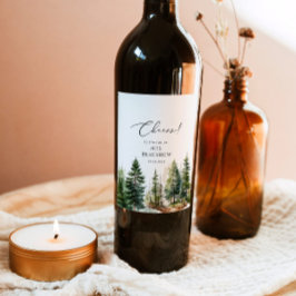 Abenteuer erwartet das rustikale Brautparty des Wa Weinetikett