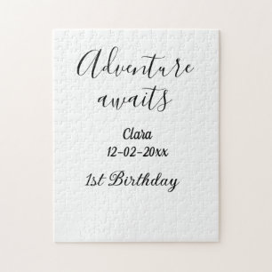 Abenteuer erwartet glücklichen 1. Geburtstag Name