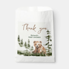 Abenteuer erwartet niedliche Waldbärendusche Geschenktütchen