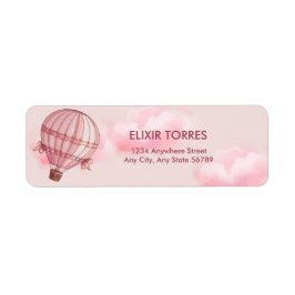 Abenteuer erwartet Pink Hot Air Ballon Baby Dusche