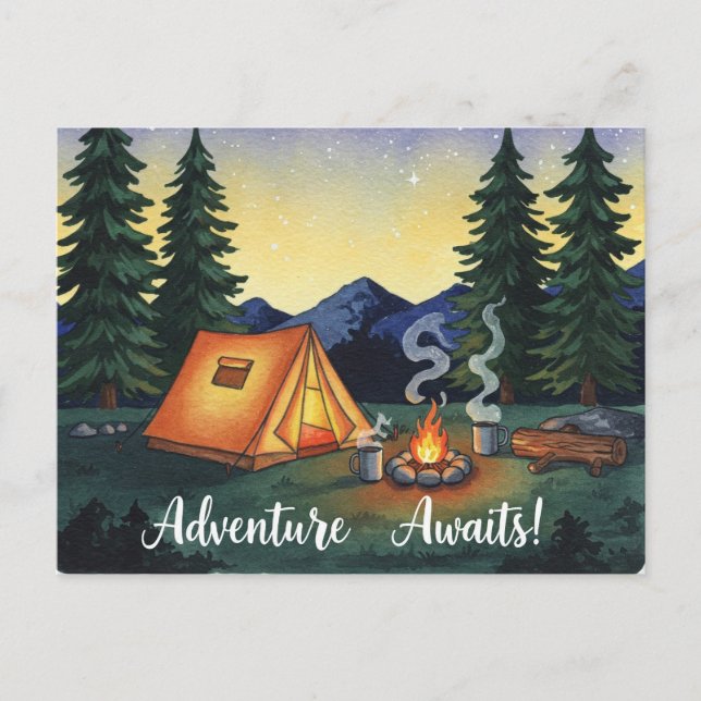 Abenteuer erwartet postkarte (Vorderseite)