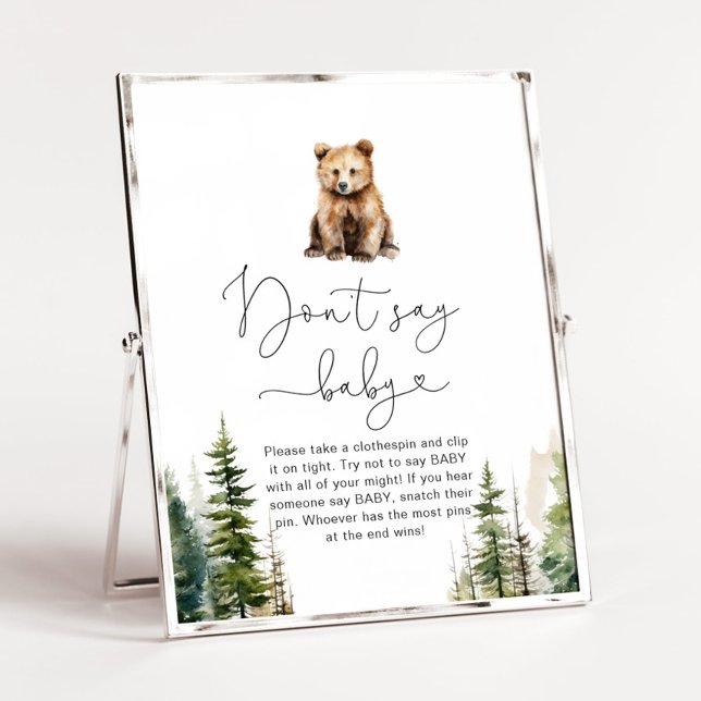 Abenteuer erwartet Waldbär Dont sagen Kinderspiel Poster (Von Creator hochgeladen)