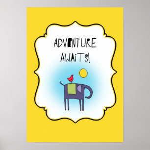 Abenteuer erwartet Whimsical Poster