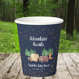 Abenteuer erwartet Woodland Animals Baby Shower Pappbecher