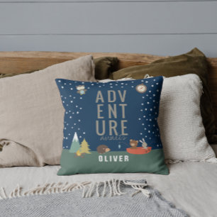 Abenteuer erwartet Woodland Boy Kids Wall Deco Kissen