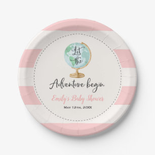Abenteuer fängt Babyparty-Pappteller 7" an Pappteller
