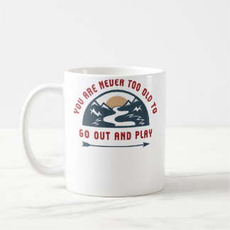 Abenteuer geh raus und spiel kaffeetasse