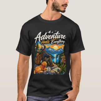 Abenteuer heilt alles! Ein kühnes Retro-Design für T-Shirt