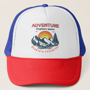 Abenteuer Horizont: Retro Berg Expedition Truckerkappe