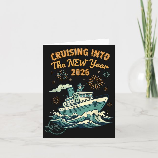 Abenteuer im neuen Jahr 2026 cruisen  Karte (Vorderseite)