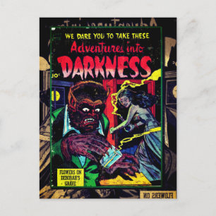 Abenteuer in die Dunkelheit #9, Gold Age Horror Co Postkarte