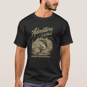 Abenteuer ist da Retro-Angler-T-Shirt T-Shirt