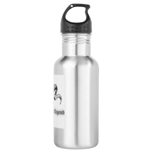 Abenteuer-Legende – Ram Skull Gothic-Emblem Edelstahlflasche