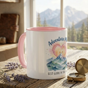 Abenteuer-Mama-Wasserfarbe-Berg-Tasse Tasse