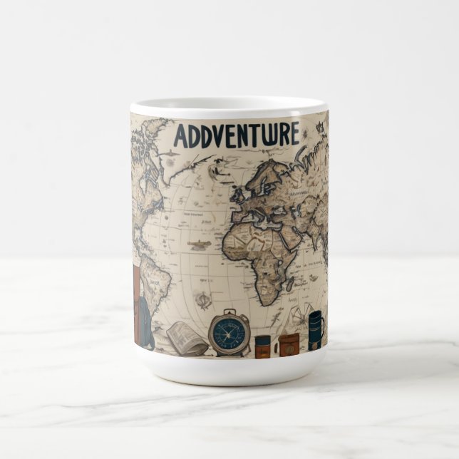 Abenteuer : Minimalistische Reise-Inspiriert Tasse (Mittel)