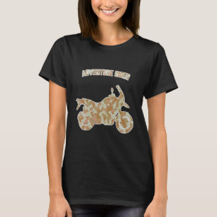 Abenteuer Motorrad Biker Offroad Fahrer Tarnung T-Shirt