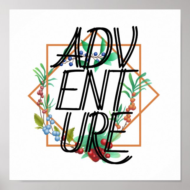 Abenteuer Postkarte Poster (Vorne)