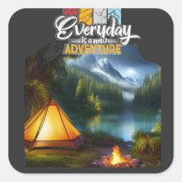 Abenteuer Quadratischer Aufkleber