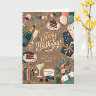 Abenteuer-Reise-Geburtstag Karte