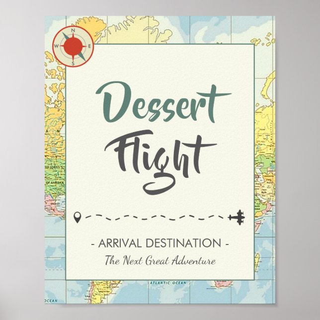 Abenteuer | Reisen | Dessert Sign Poster (Vorne)