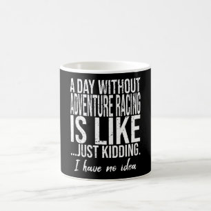 Abenteuer-Rennen lustige Geschenkidee Kaffeetasse