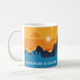 Abenteuer ruft heraus und erkundet Tasse