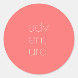 Abenteuer Runder Aufkleber