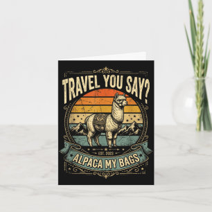 Abenteuer sagst du Alpaka meine Taschen Karte