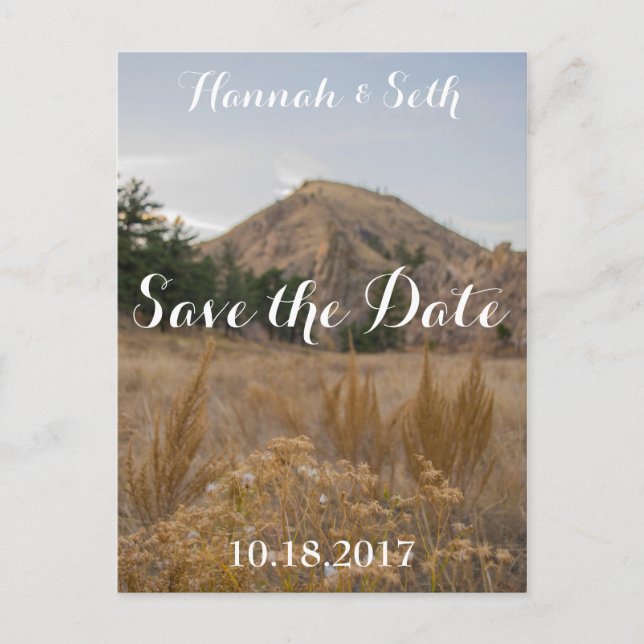 Abenteuer Save the Date Postkarte (Vorderseite)