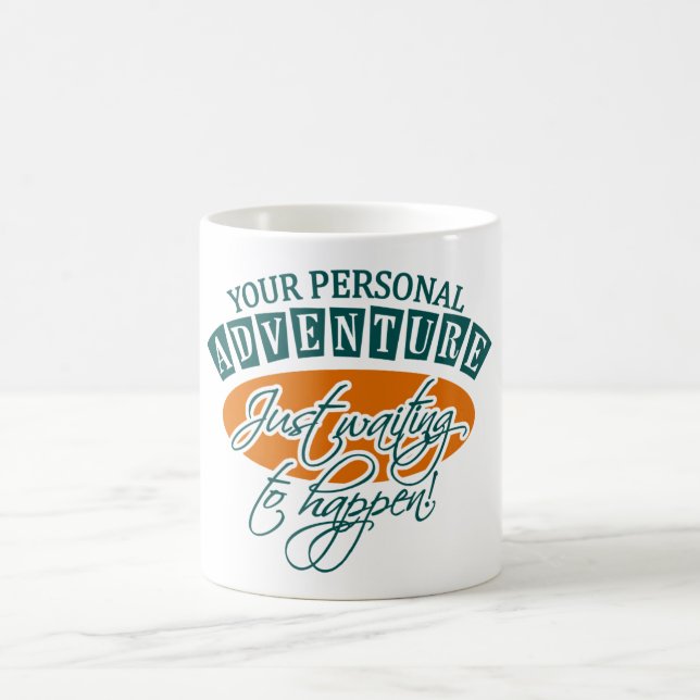 ABENTEUER-Tasse - wählen Sie Stil & Farbe Kaffeetasse (Mittel)