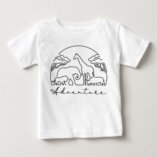 Abenteuer und Safari in Afrika Baby T-shirt (Vorderseite)
